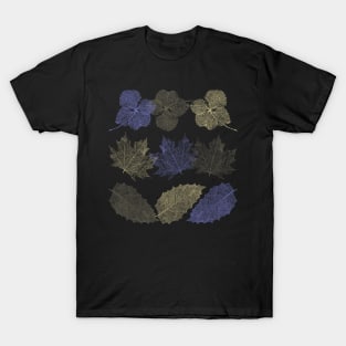 Blooming Skeletons - Nature's Elegance: Leaf and Flower Skeleton Symphony T-Shirt